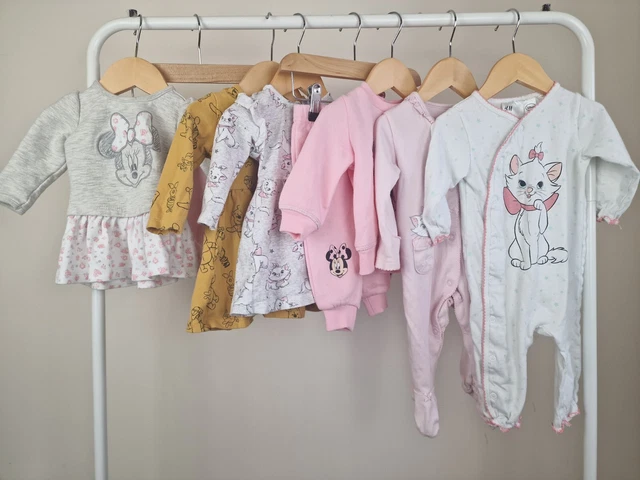 Pacchetto Disney bambine 3-6 mesi Minnie topo Marie Aristocats Winnie il...
