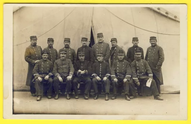 cpa CARTE PHOTO Officiers et Soldats du 9e Régiment en 1914 Militaires Uniformes