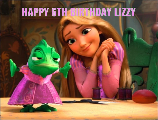 A4 RAPUNZEL TANGLED Edible Icing Sheet Birthday Cake Topper £6.98 ...