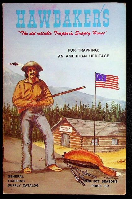 HAWBAKER & SONS Trapping Supply Catalog 1976-1977 PA Hawbaker's Bait Traps  $8.95 - PicClick