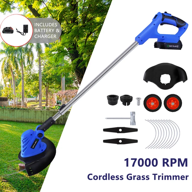 EASY TO USE Cordless Lawn Mower Cordless Grass Trimmer With Battery And
