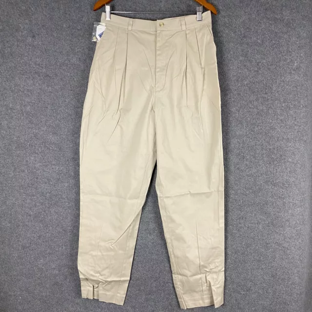 NEW South Cape Pants Womens 14 Beige Chino Trousers Tapered Leg High Rise Ladies