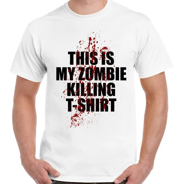 Zombie T-Shirt This Is My Uccisione Divertente da Uomo Halloween Passeggio Dead