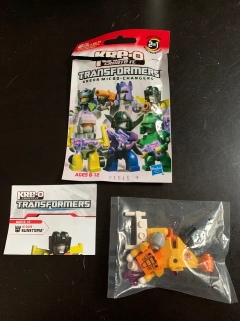 Transformers Kre-O Kreo Sunstorm Kreon Micro Changers