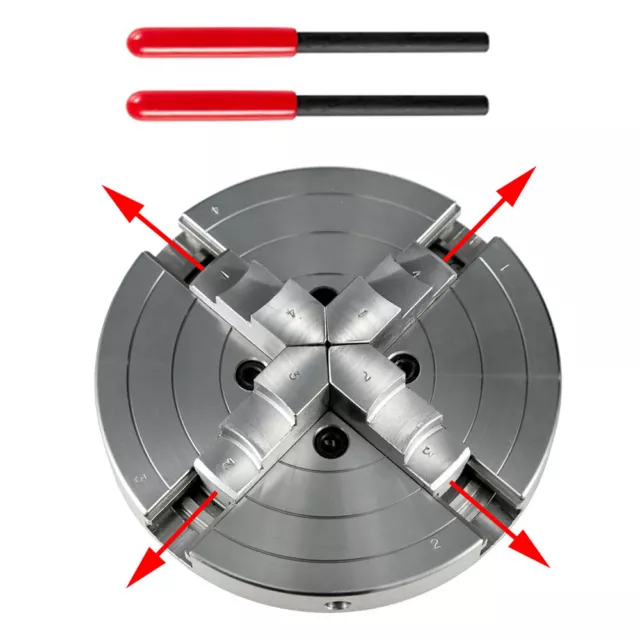 6" 150mm 4 Jaw Lathe Chuck Self-centering Step Jaws CNC Milling Drilling Machine