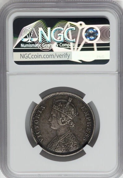 Victoria-INDIA. Mint Error--Full Brockage Reverse-Rupee No Date. NGC-AU55 Victoria-INDIA. Mint Error--Full Brockage Reverse-Rupee No Date. NGC-AU55