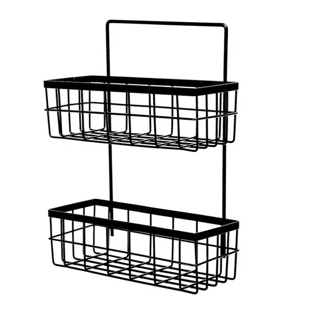 Pan Organizer Double Layer Wrought Iron Hanging Basket Metal Basket Shelf