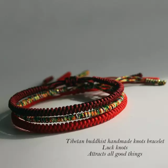 Buddhist Knots Rope Tibetan Buddhist Bracelet Handmade Lucky Rope Bracelet Luck