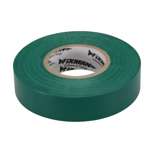 Cinta aislante 19mm x 33m verde - Silverline - 700641