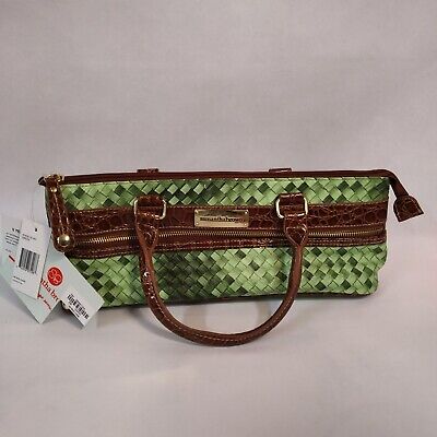 Samantha Brown Insulated SB Wine Purse Green and Brown NEW with Tags