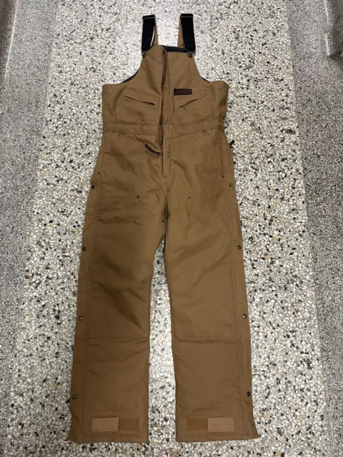 Five Brother Medium Tall Lined Bib Overalls Cotton Men's Heavy Duty Dark Brown