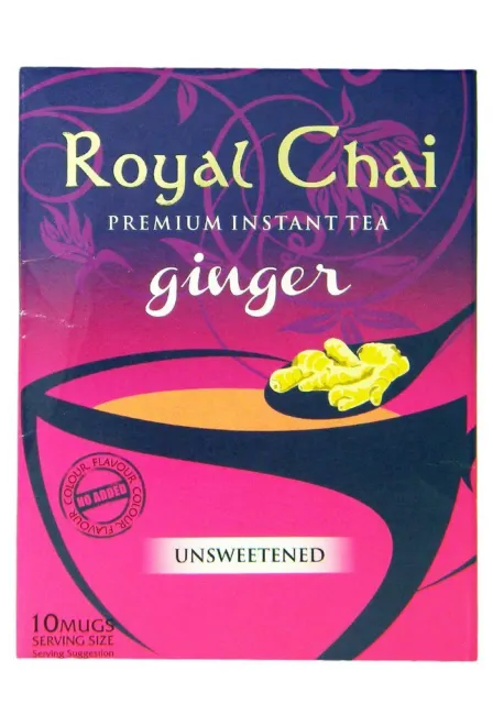 Royal Chai - Thé chai au gingembre - non sucré - lot de 2 boîtes de 180 g