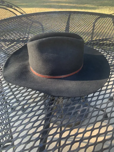 JOHN B. STETSON 4x Beaver Black Felt Cowboy Hat 7 $79.95 - PicClick