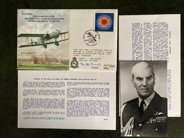 RAF Cover - The H.P. Heyford - Signed AVM Sir Dermot Boyle, WW2 Bomber Command