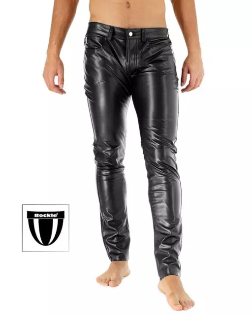 Bockle® Push Jock Strap Faux Pants Sexy Herren Gay Kunstlederhose mit Jockstrap