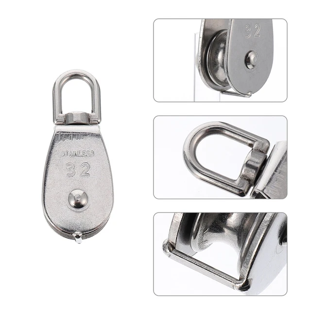 2 pz puleggia esercizio 9,5 x 3,5 x 2,2 cm acciaio inossidabile fitness