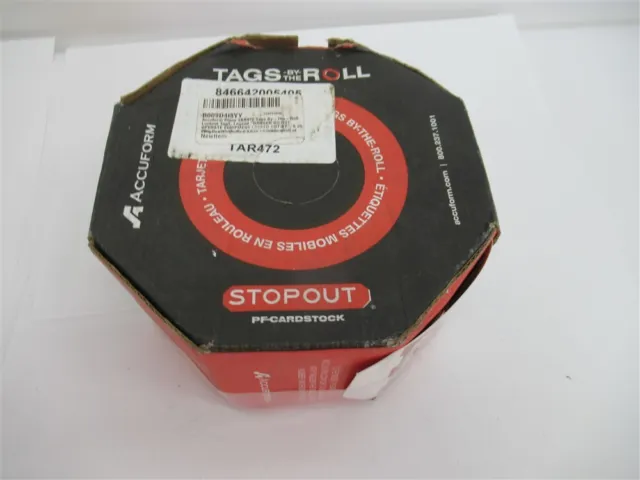 Accuform TAR472, 3" x 6.25" " Danger Do Not Operate" 250 Pack
