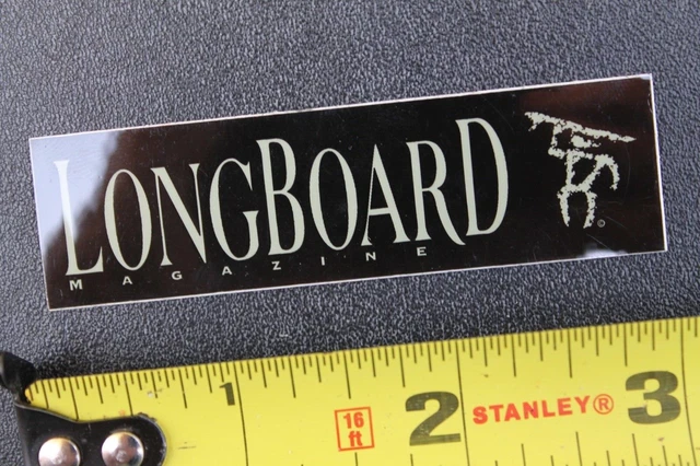 Longboard Magazine Small Black Singlefin Surfer OG V38A Vintage Surfing STICKER Longboard Magazine Small Black Singlefin Surfer OG V38A Vintage Surfing STICKER