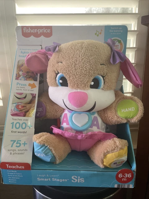 Fisher Price Laugh & Learn Smart Stages Sis Interactive Plush Toy Ages 6-36 Mos