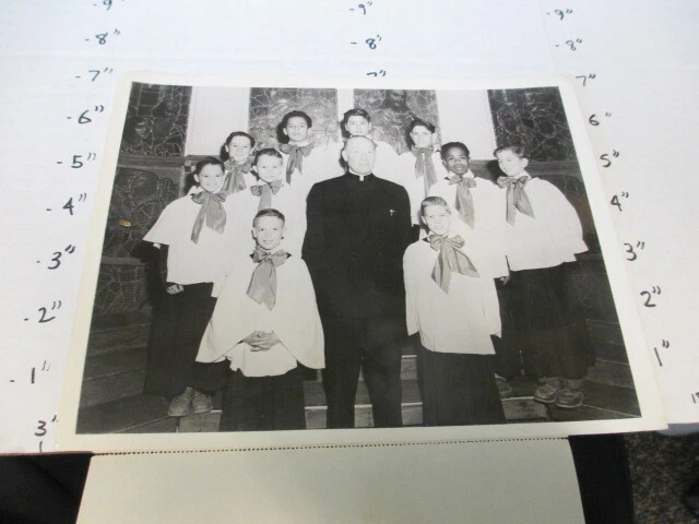ABC TV radio show photo 1948 BOYS TOWN CHOIR Reverend Francis Schmitt Christmas