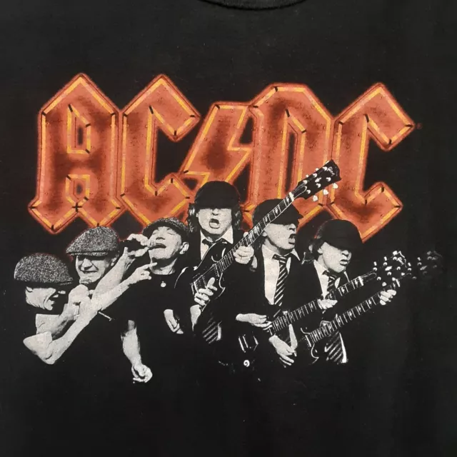 AC DC Band Tee Adult Mens M Black Rock Music Concert  Short Sleeve T Shirt