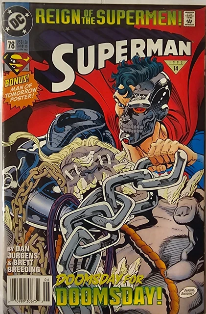 SUPERMAN #78 2nd Series  (DC Comics, 1993) "Reign of the Supermen" VF/NM