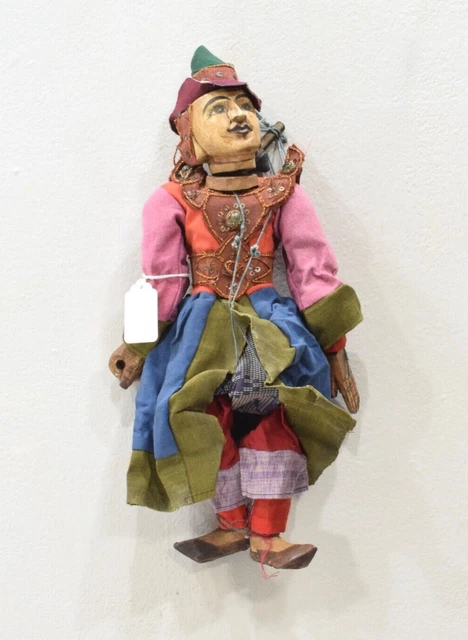 Puppet Marionette Wood Burmese Puppet Folk Art