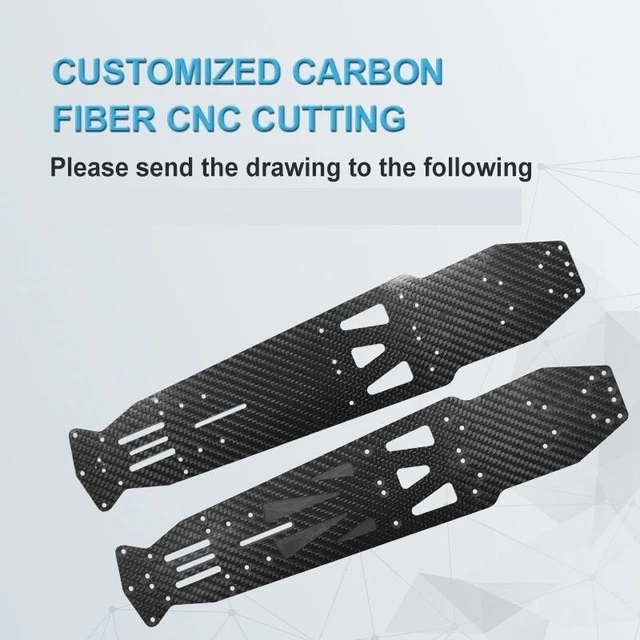 Carbon Fiber CNC Cutting Plate DIY Sheet High Machining Precision Carving Décor
