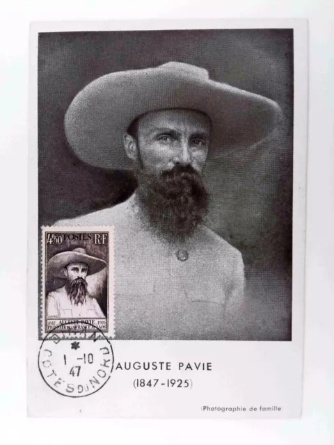 Carte maximum - n° 784 - Auguste Pavie - Pionnier de la France au Laos b1