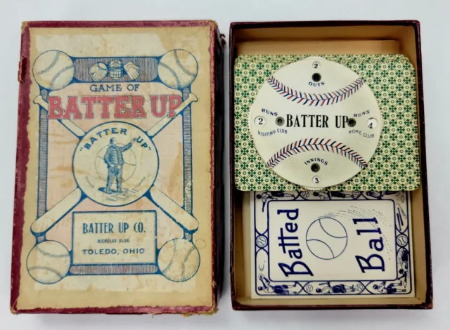 Game Of Batter Up 1908 Fenner Co. Toledo Ohio Baseball Steamboat Playing Cards