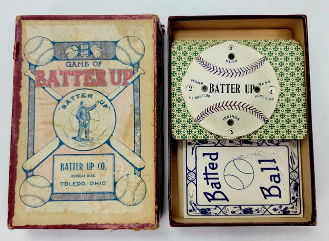 Game Of Batter Up 1908 Fenner Co. Toledo Ohio Baseball Steamboat Playing Cards Game Of Batter Up 1908 Fenner Co. Toledo Ohio Baseball Steamboat Playing Cards