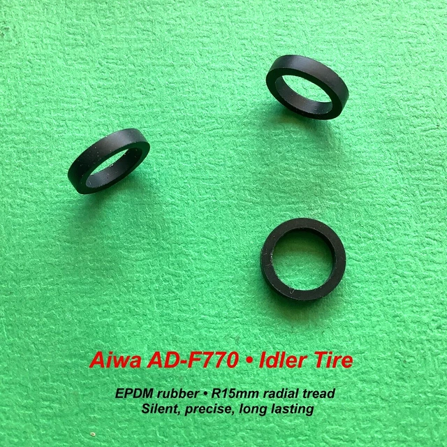 DeckTech Cinghie Di Ricambio Per Piastra A Cassette Aiwa AD-F640 - Set Di Cinghie Nuove