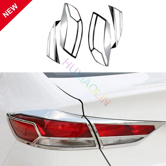 For Hyundai Elantra 2017-2018 Style Chrome Rear Tail Light Lamp Frame Trim 4PCS