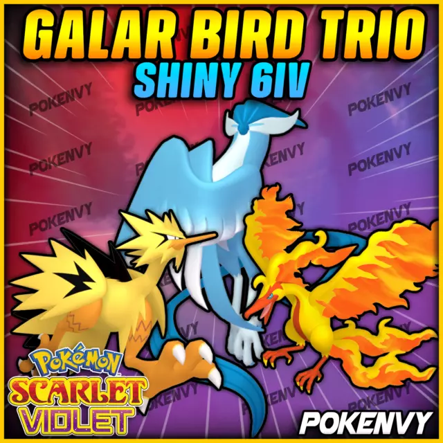 ✨Shiny MOLTRES ZAPDOS ARTICUNO Galar✨ Pokemon Sword & Shield 6IV EVENTS  🚀Fast🚀