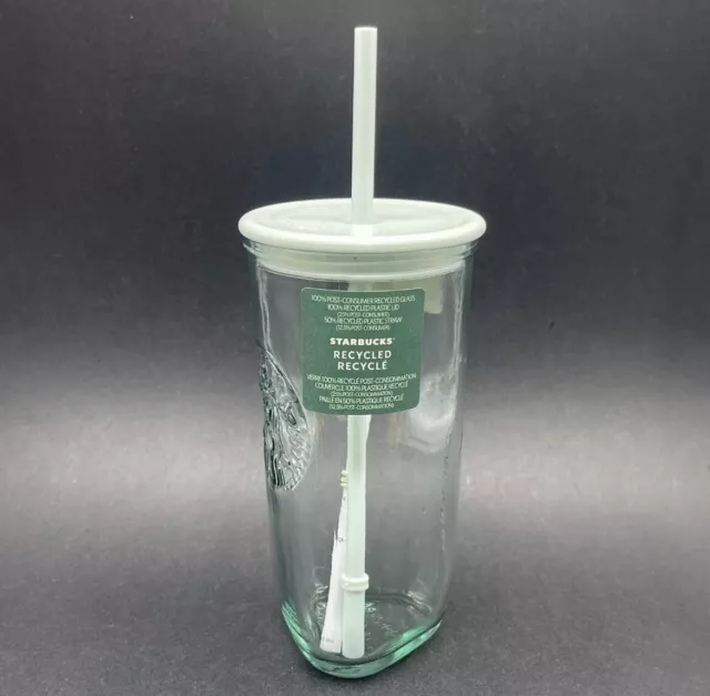 NEW 2023 STARBUCKS Recycled Glass Mint Grande Cold Cup Tumbler Triangle