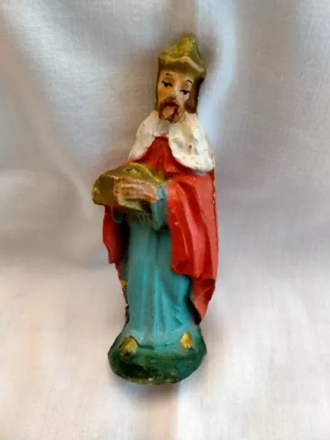 Statuina presepe in pasta made in italy anni 50/60 Altezza cm 10