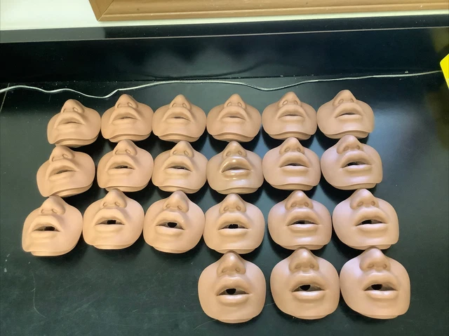 SIM MAN & Other Brands Lot Of 21 Male And Female CPR Mouthpieces