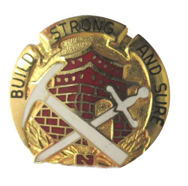 Insigne 24th ENGINEERS GROUP  " Unit Crest" US Army - BUILD STRONG AND SURE