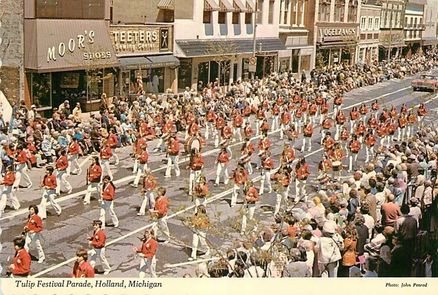 Postcard Tulip Festival Parade, Holland, Michigan
