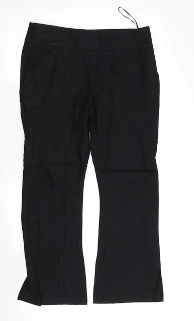ASDA GEORGE WOMENS Black Viscose Trousers Size 12 L29 in Regular