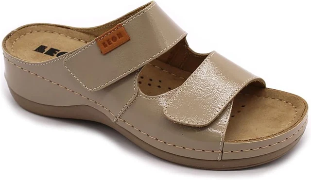 Zoccoli Sabot LEON 906 Pelle Donna - Pantofole Sandali Comode Tallone 5cm Antiscivolo - Foto 13