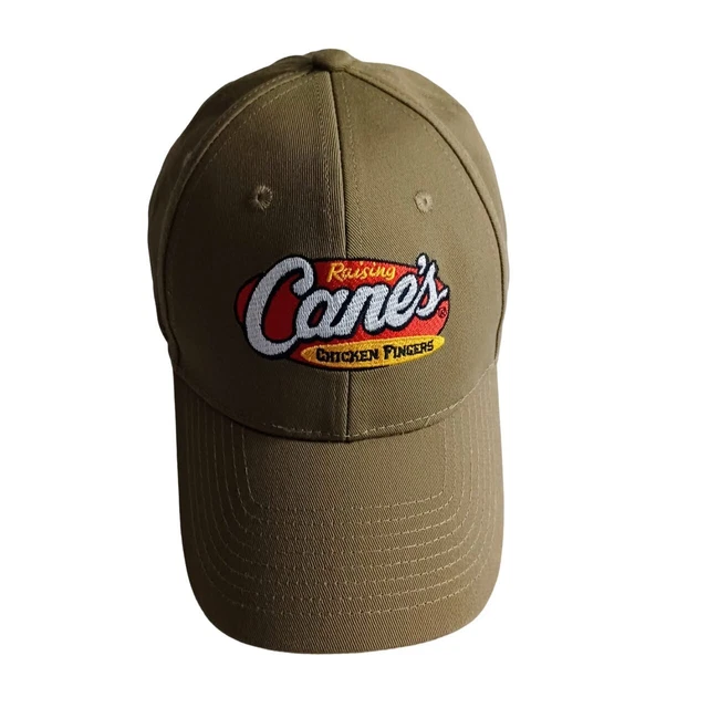 RAISING CANE'S HAT Chicken Fingers Cap Employee Logo Khaki One Love