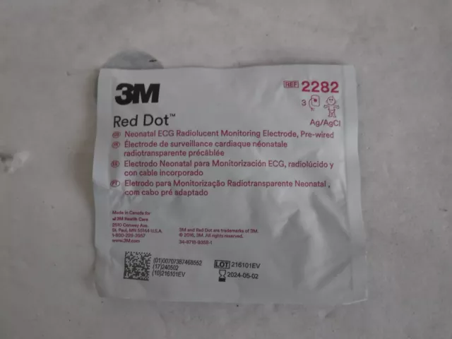 3M 2282L Neonatal ECG Radiolucent Monitoring Electrode