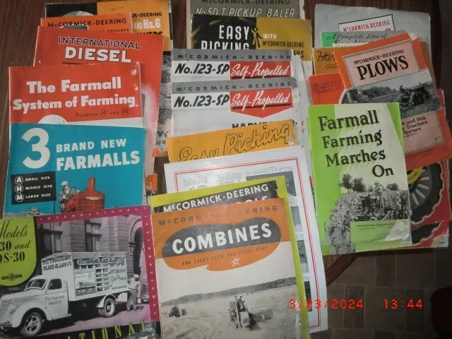 20 McCormick Deering Farmall International brochures