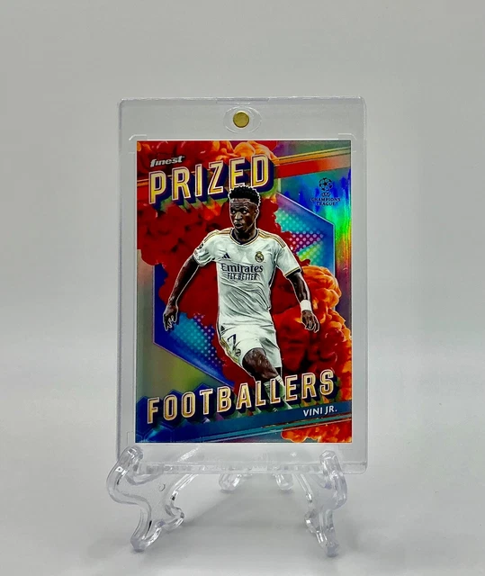 2024 TOPPS FINEST UEFA Vini Jr Prized Footballers Orange Red Fusion 1
