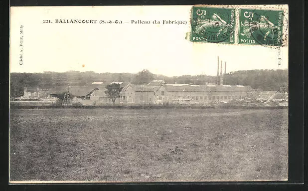 CPA Ballancourt, Palleau, La Fabrique 1912