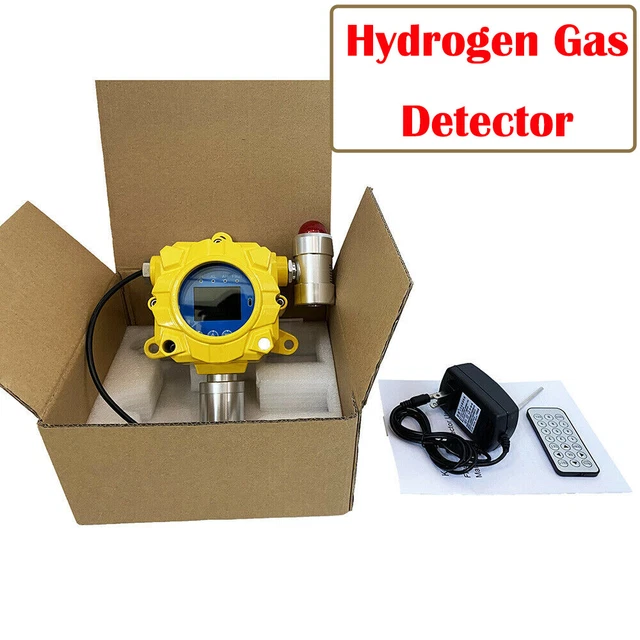 H2 HYDROGEN GAS Detector Fixed Hydrogen H2 Gas Leak Alarm Monitor with ...