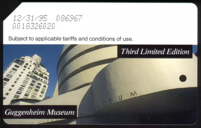 MTA MetroCard New York City Transit: ($5.) Guggenheim Museum Transit Card