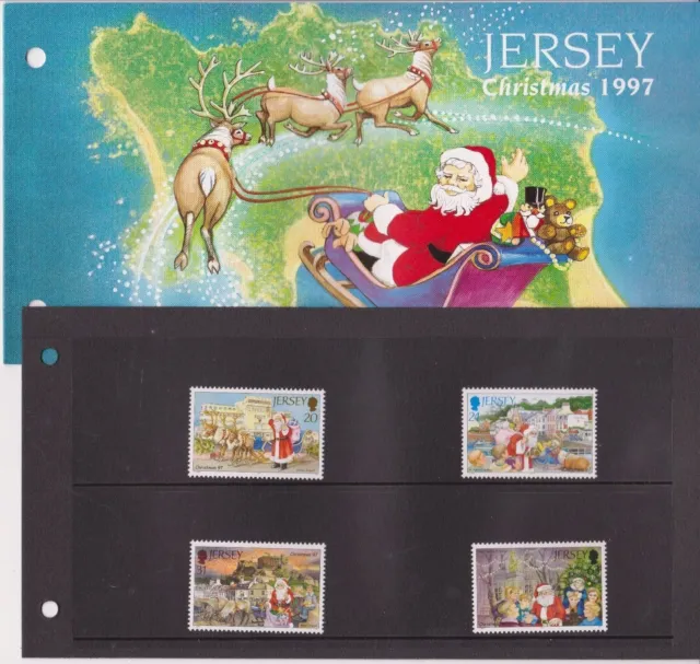Jersey Presentation Pack 1997 Christmas Mnh Mint Stamp Set