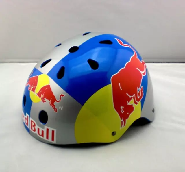 Bmx Snowboard Skate Ski Red Helmet Bull Mountain Bike Team Hand-Paint S M Size